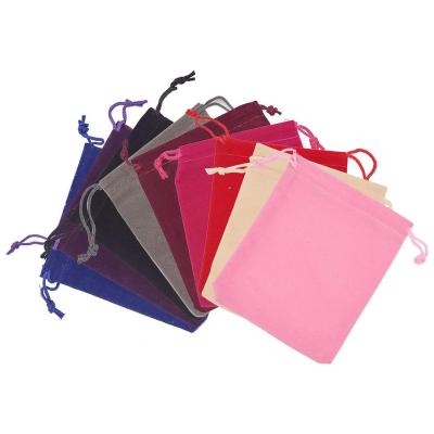 China Security Custom Printing Small Wide Use Velvet Pouches Jewelry Drawstring Bags For Jewelry Bracelets Watches Storage for sale