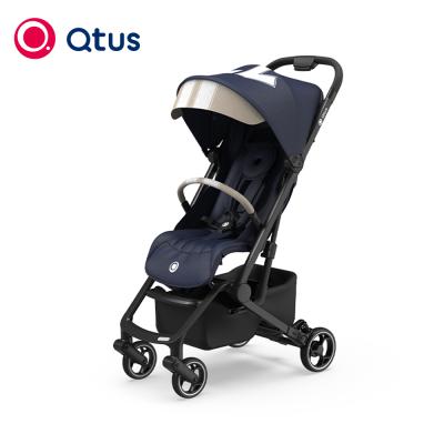 China TASLON QTUS FlexPro - the lightest compact stroller, dynamic suspension with all PU wheels, blue with number 17 for sale