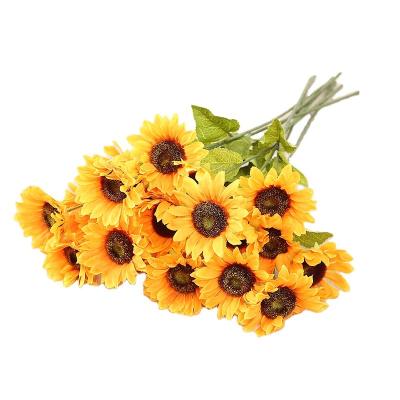 China Amazon Hot Sale Sunflower Artificial Flower Beautiful Artificial Flowers Colorful Decor Porcelain For Home Decor Wedding Table Centerpiece for sale