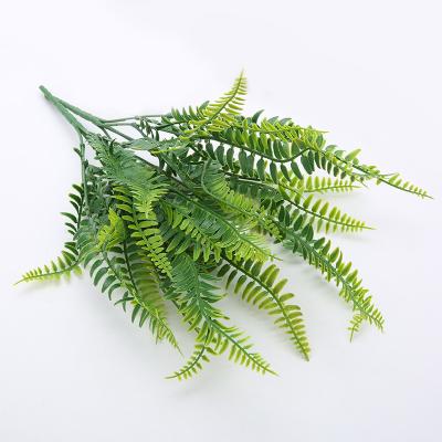 China Beautiful Colorful Artificial Flower Fern Leaf Persian Grass Plastic Plant Garden Office Plant Wall Christmas Party Wedding Home Decoration for sale