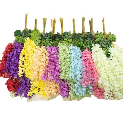 China Beautiful Colorful Hot Sale Artificial Flower B241A 2022 Hanging Wisteria Flower Silk Flowers for sale