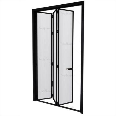 China Sound Insulation Instime 2023 New Style Aluminum Glass Sliding Bi Folding Doors And Windows Horizontal Folding Door For Bedroom for sale