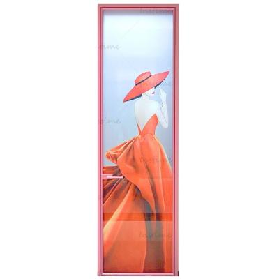 China Sound Instime Modern Minimalist Narrow Frame Aluminum Curtain Door Aluminum Interior Glass Swing Doors For Bedroom for sale