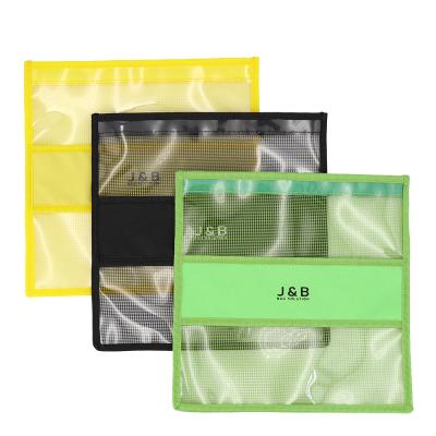 China Fashion Foldable Breathable Plastic Polyester Mesh Cosmetic Bag Special Material Pen Sanitary Napkin Package Bag for sale