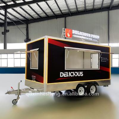 China Easy operate coffee/pizza trailer snack trailer food cart camping trailer food truck food cart for sale for sale