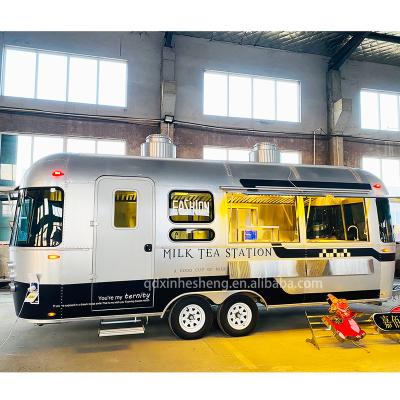 China Commercial catering pizza/coffee food trailer airstream trailers mobile food supply truck with kitchen for sale