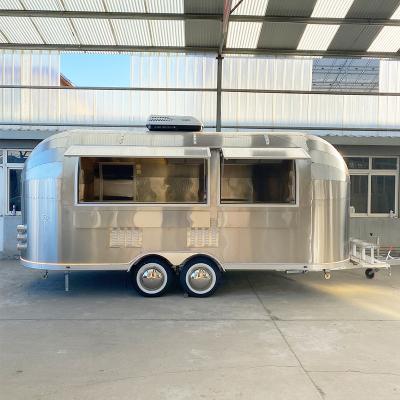 China Easy operate street van hot dog food cart coffee fast food trailer mobile food truck with full kitchen for sale