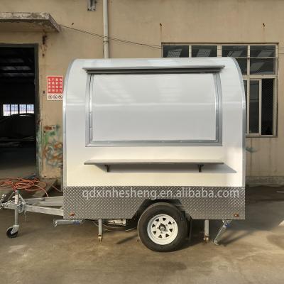 China Easy Operate China Hot Selling Fast Street Selling Carts Mobile Round Coffee Truck Trailer Food Trailer for sale