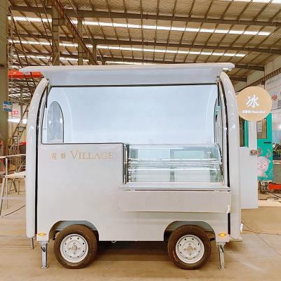 China Easy Operate Snow Cone Trailer Trailer Food Rack Small Food Caravan for sale