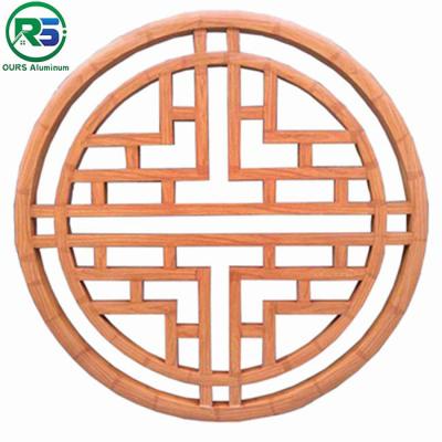 China Woodgrain Aluminum Window Grilles Round Metal Handicraft for sale