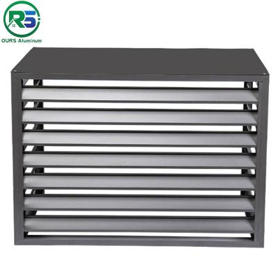 Chine Taille carrée de conditionneur de mur de tuyau de Deco de couverture de conduit de fenêtre métal-air extérieure en aluminium de volet à vendre