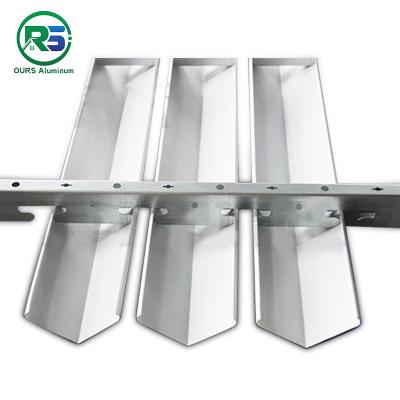 China Commercial Office Suspended Metal Ceiling Systems Modern External Timber V Shaped for sale