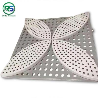 China Artistic Decorative Aluminum Wall Panels Punch Holes Perforated Aluminium Cladding Panels for sale