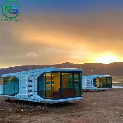 China 11.5M Length S7 Aluminum Capsule House 40ft Sunshine House Complete Container Outside House zu verkaufen