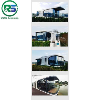 China 2023 Custom-made Modern Design Aluminum alloy Capsule Tiny House For living Prefab Houses Capsule Cabin Apple Cabin zu verkaufen