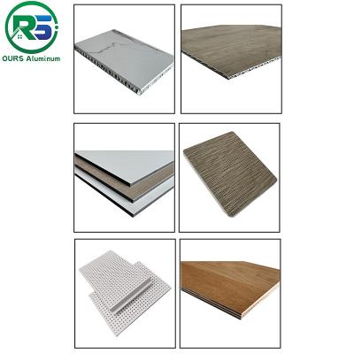 China 10 mm Aluminium-Honeyball-Panel Holzkorn Akustikfüllung Holzpanel 4x8 zu verkaufen