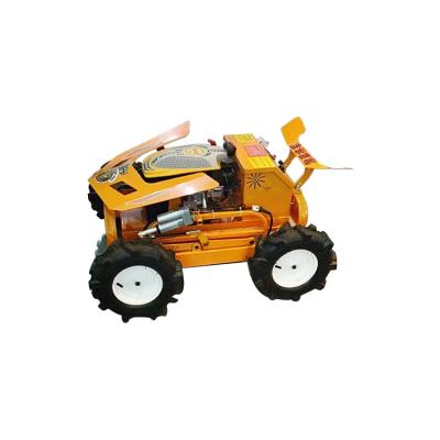 China Farms Tire wireless lawn mower remote control intelligent lawn mower self-propelled orchard weeding machine for sale