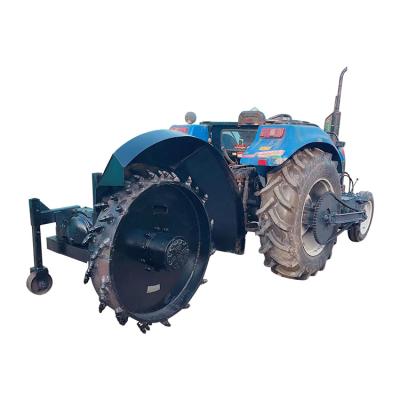 China Trenching neatly Disc trenching machine/four-wheel drive tractor trenching machine/road buried pipe trenching manufacturer for sale