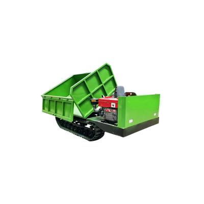 China Food & Beverage Factory Mini dump crawler transport vehicle Construction material loading and unloading dump truck 10 tons for sale