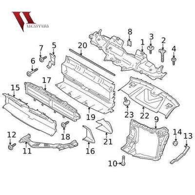 China Specially Authorized IP Uchyuu High Quality Radiator Support Air Conduct For Porsche 95B Macan 2014-2017 OEM 95B121707B for sale