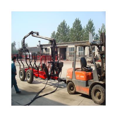 China Factory Gasoline Engine Hydraulic Farm Log Loader Trailer for sale