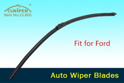 China Black Framless Ford  Wiper Blades , Natural Rubber Windscreen Wiper Arms and Blades for sale