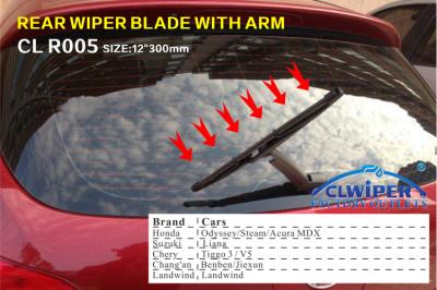 China Honda 2003 - 2010 12 Inch Plastic Rear Replacement Windshield Wipers With Arm for sale