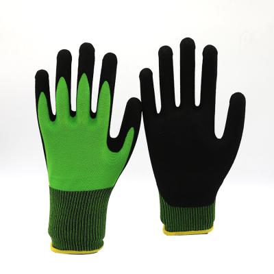 China Cut Anti - Oil Level 5 High Quality Cutting Gloves Anti - Nitrile Sandy Cut Resistant Gloves for sale