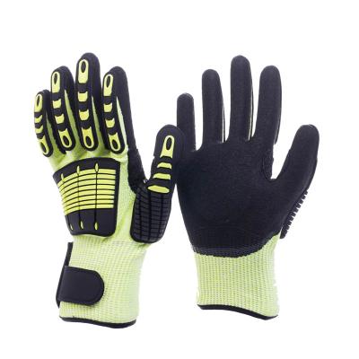 China Custom Logo Rig Impact Gloves Oilfield TPR Impact Gloves Mechanic Glove Mechanic Gloves for Oil and Gas for sale