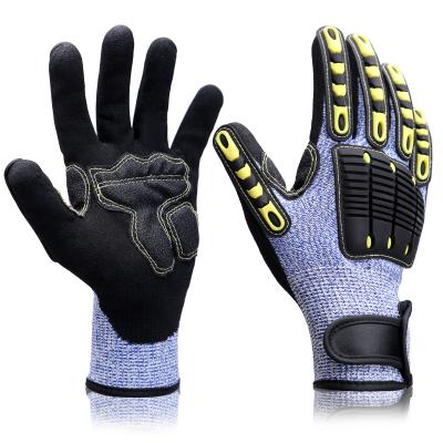 China Seamless Cut Resistant Level 5 High Impact Mechanic Working Protective Gloves for sale