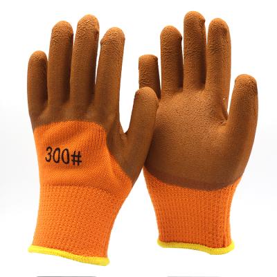 China Warm Cheap Winter Outdoor Working Gloves Insulated Gloves Acrylic Cold Resistant Latex Foam Fleece Coated Lined Thermal Gloves for sale