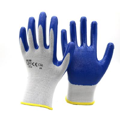 China Nitrile Coated Working Glove Hppe Smooth Nitrile Coated Gloves Cut Resistant Gloves 4543 handgloves for sale