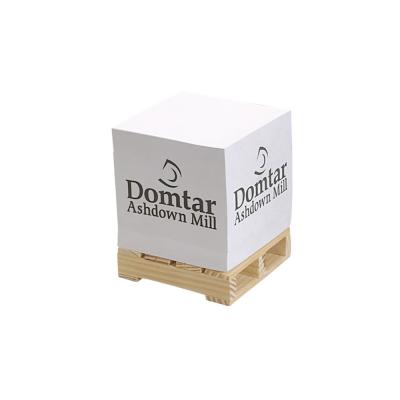 China Recyclable cube in white office note white paper with wooden pallet for sale