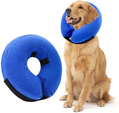 China Inflatable Cone Surgery Quick Release Protective Soft Dog Recovery Prevent Biting & Scratching Cats Custom Pet Supplies Collars for sale