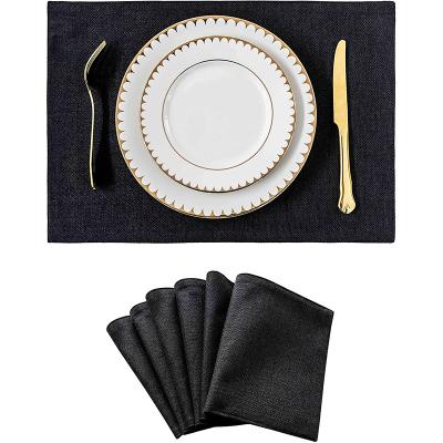 China 5pcs Sustainable Home Dining Table Place Placemats Heat Resistant Kitchen Straw Woven Placemats for sale