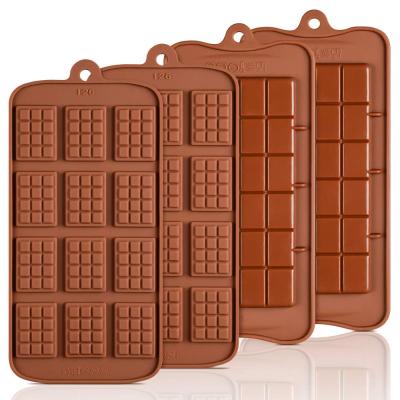 China Disposable Silicone Snap Apart Molds Protein And Engery Bar Reposteria Moldes Para Chocolates Candy En Barra for sale