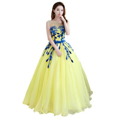 China Breathable Dress Wholesale Colored Sleevesless Plus Size Dress Wedding For Women Floor Length One-Line Dress for sale