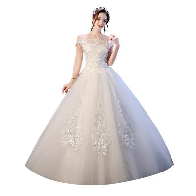 China Breathable Wedding Dress Cheap Wedding Dress Made In China Crystal Ball Gown Dress Slim Plus Size Korea Wedding Dresses for sale