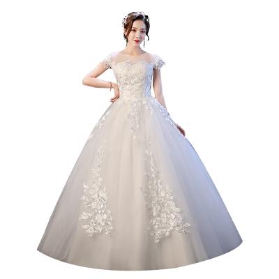 China Bress Bridal Ball Gowns Ball Sleeves Dresses Wholesale Breathable Backless Bridal Short Luxury Women Dress Wedding for sale