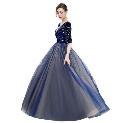 China Feishiluo prom woemn floor length dress breathable evening party dress floor length a-line dress for sale