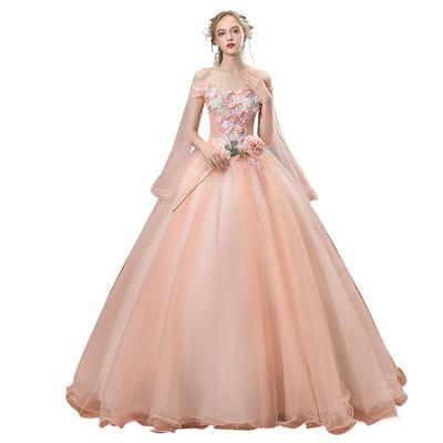 China Breathable Feishiluo One Line Wedding Dress Prom Sleeves Women Floor Length Dress Evening Party Dress Breathable Floor Length Dress for sale