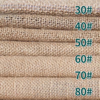 China Sustainable Eco Friendly Universal Qingyun Plain Knitted Kain Goni Natural Burlap Hessian Jute Fabric for sale