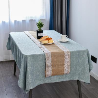 China Natural Stripe Burlap Tablecloth 30cm*3m Jute Table Runner Customized Any Size for sale