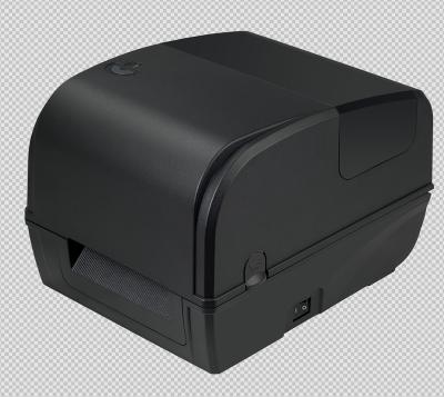 China 4 Inch Black Desktop Thermal Transfer Ribbon Sticker Barcode Label Printer for sale