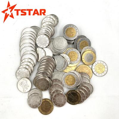 China Set/sell/wash/laundry machine ect. OEM ODM Cheap Coin Custom Printed Metal Different Arcade Size Coin Washing Machine Token Coin for sale