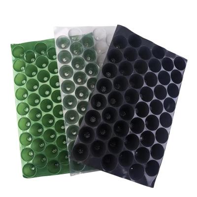 China New Greenhouse Seed Cultivation Round 48 Hole Seed Germination Tray Seed Germination Tray Plastic Seeding Crib Sowing Flat Tray for sale