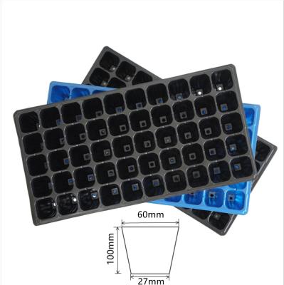 China Breathable Greenhouse Seed Crop Thickened PET 50/72 Hole Seedling Starter Tray, Flexible Waterproof Growth Tray 540*280mm Nursery Pot for sale