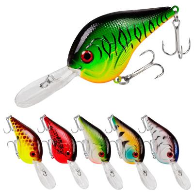 China ABS 9.5cm Lure 10.11g Hard Plastic Crank Fishing Wobbler Floating Artificial Plastic Hard Trout Crankbait Bass Pike Bait for sale