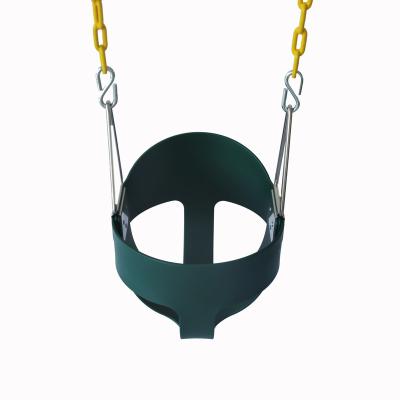 China Hot Selling Swing Chair Hot Sale Hanging Back Bucket Children Full Tops Swing Toddler Belt Swing Seat With Coated Chain for sale