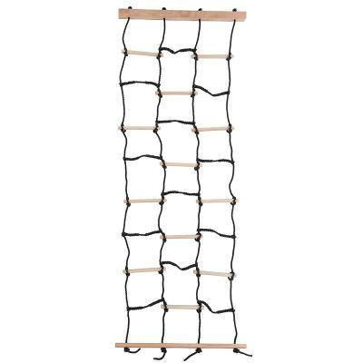 China High Quality Outdoor Playground Accessory Kids Swing Climbing Ladder Wooden Rope Swing Accessories Set Of Outdoor Playground Climbing Frame for sale